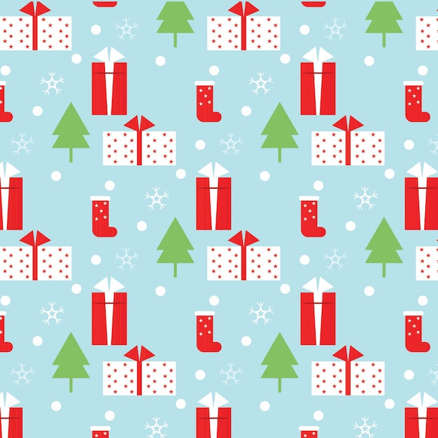 Premium Vector Seamless pattern christmas background