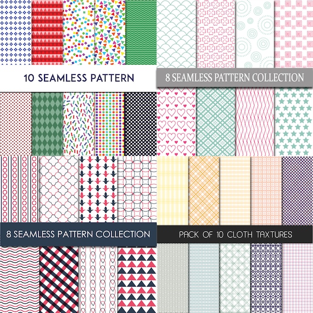 Free Vector Seamless pattern collection