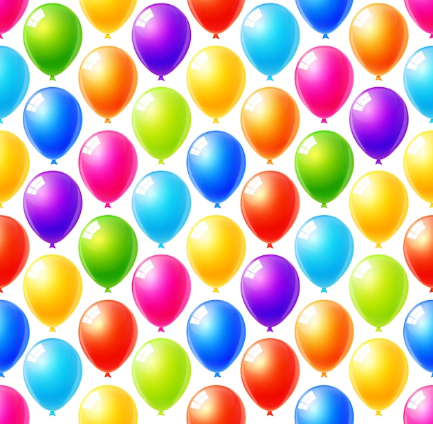 Premium Vector Seamless pattern of colorful balloons background