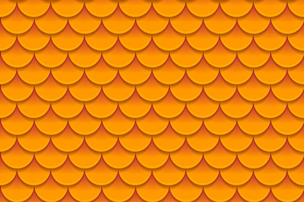 Seamless pattern of colorful orange fish scales Premium Vector