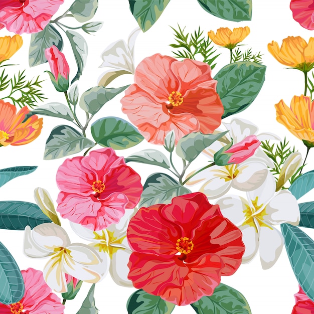 Download Premium Vector | Seamless pattern floral vector illustration