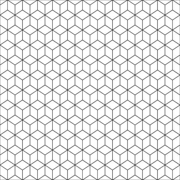 Seamless Pattern Geometric Black And White Background Premium