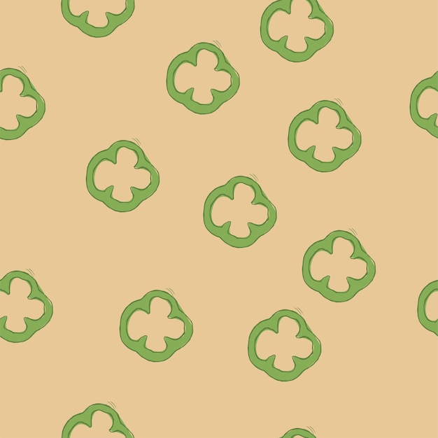 Premium Vector Seamless pattern green pepper.vegetable pattern.