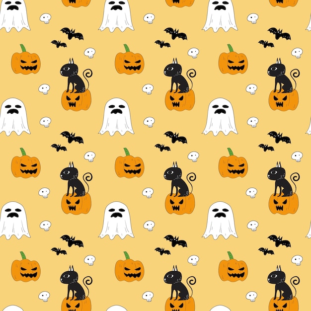 Premium Vector | Seamless pattern of halloween.