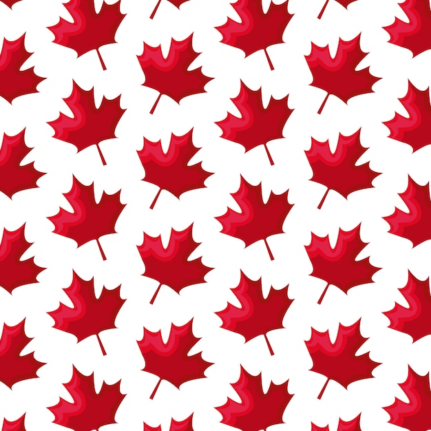 Premium Vector Seamless pattern of leafs maple canada