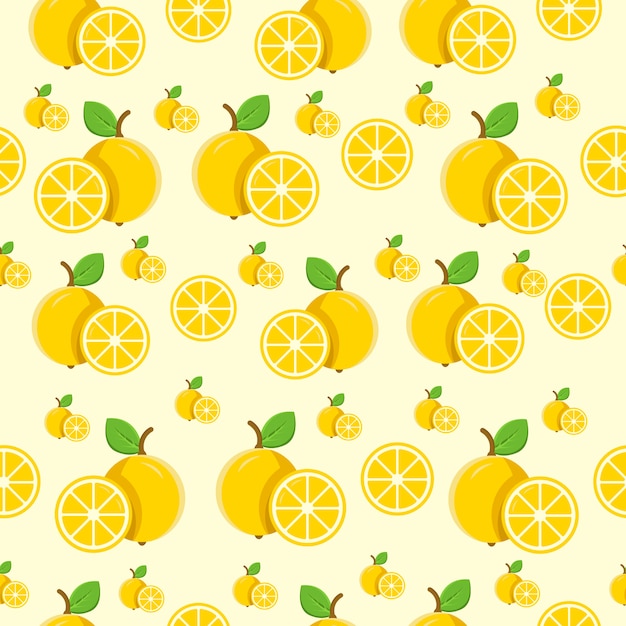 Premium Vector | Seamless pattern lemon