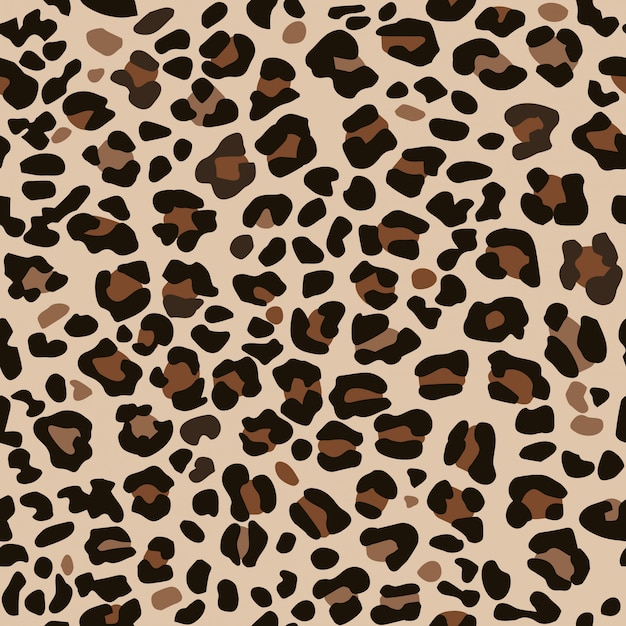 Seamless pattern leopard skin. | Premium Vector