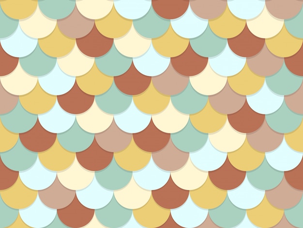 Seamless pattern of overlapping circle pastel color Premium Vector