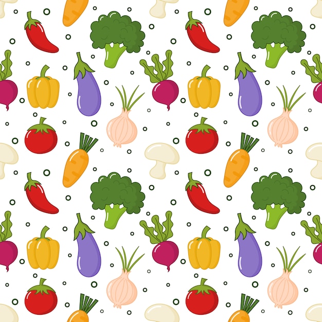 Premium Vector | Seamless pattern vegetable