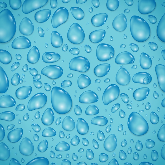 Premium Vector | Seamless pattern of water drops on blue.