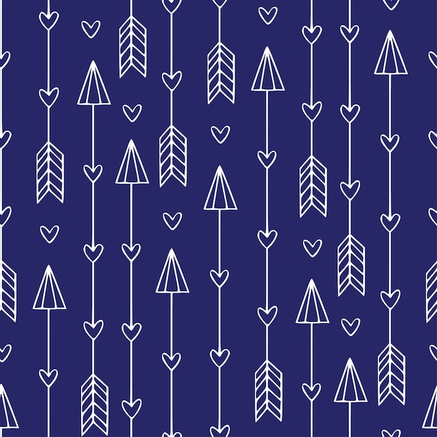 Seamless Pattern With Arrows Premium Vector