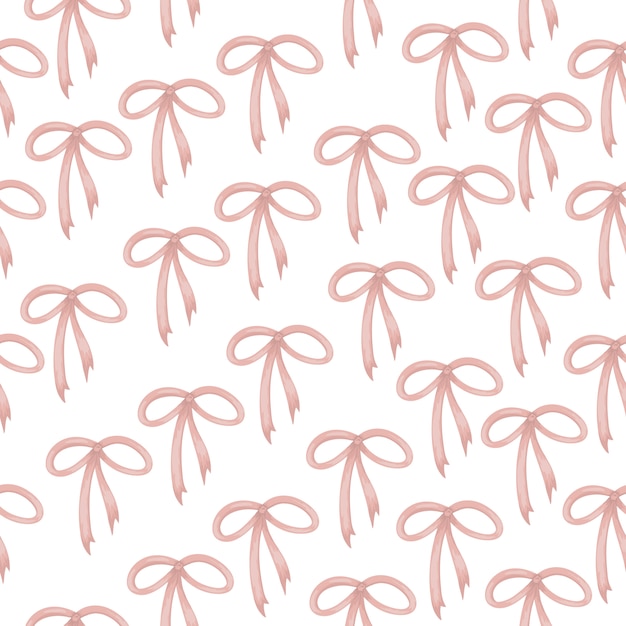 Premium Vector | Seamless pattern with colored pink bows.