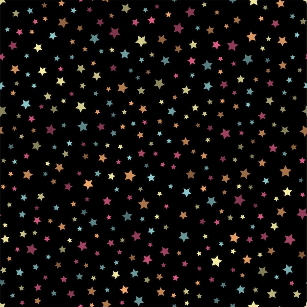 Seamless pattern with colorful stars. | Premium Vector