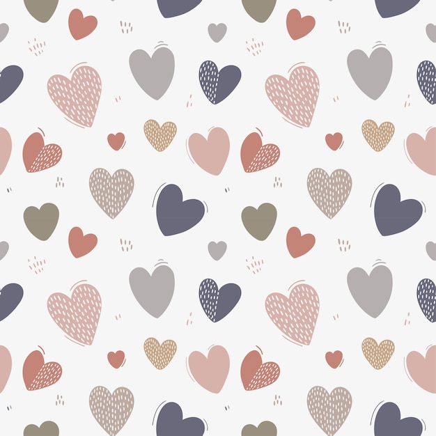 Premium Vector Seamless Pattern With Cute Hearts 5851