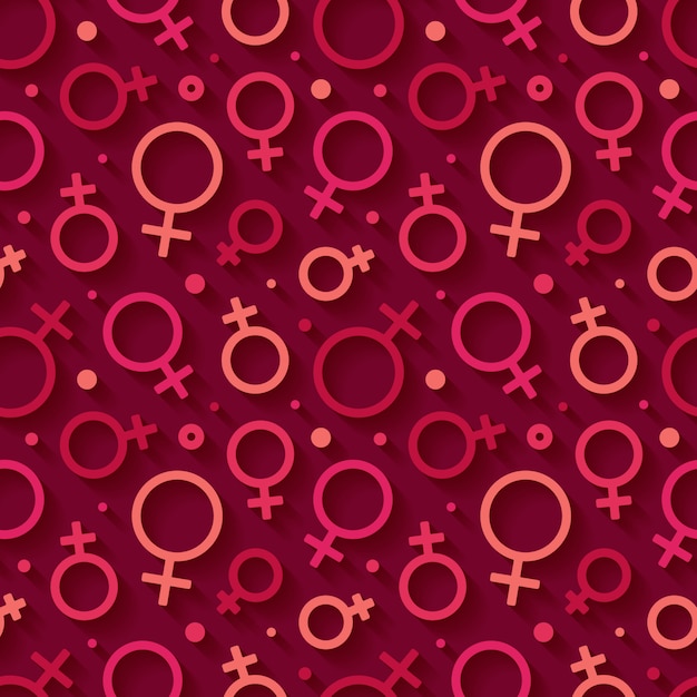 Premium Vector Seamless Pattern With The Female Gender Symbol 5011