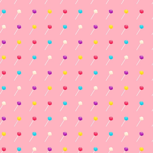 Premium Vector | Seamless pattern with lollipop sweet candies. vector ...