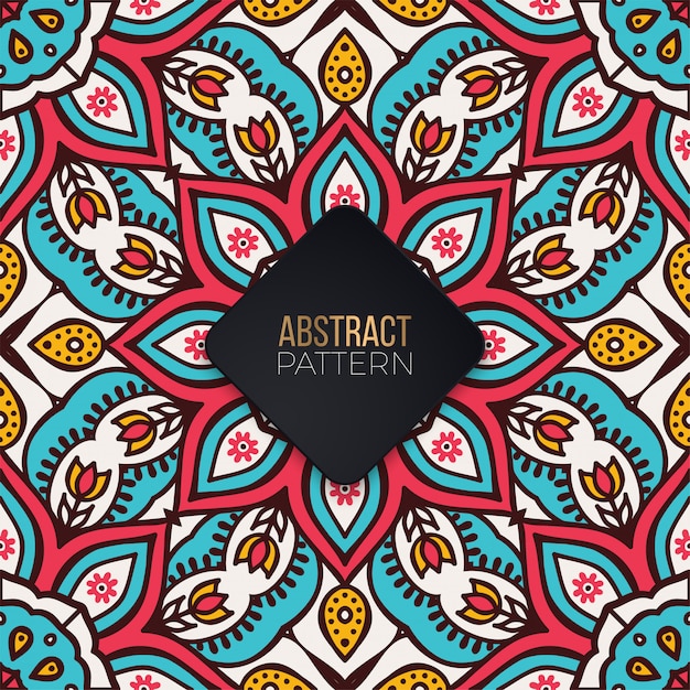Seamless pattern with mandala Free Vector