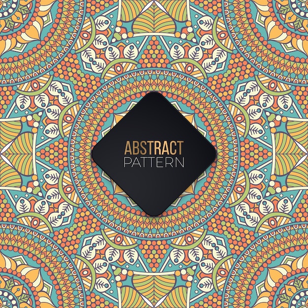 Seamless pattern with mandala Free Vector