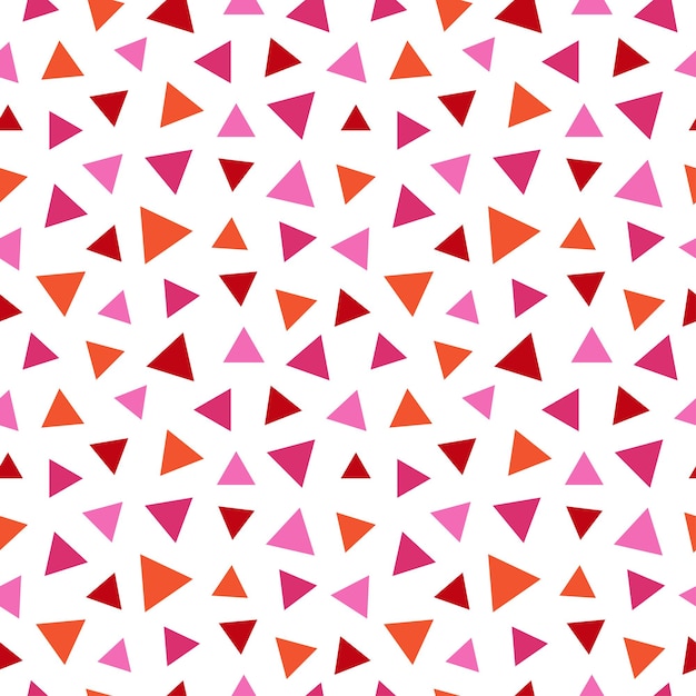 Premium Vector | Seamless pattern with pink and red triangles