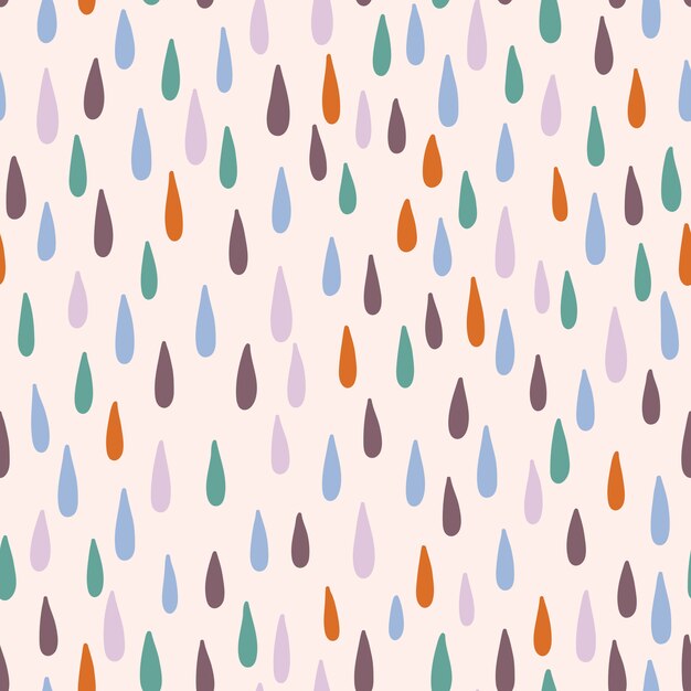 Premium Vector | Seamless pattern with raindrops