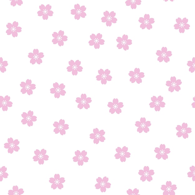 Premium Vector | Seamless pattern with sakura flowers