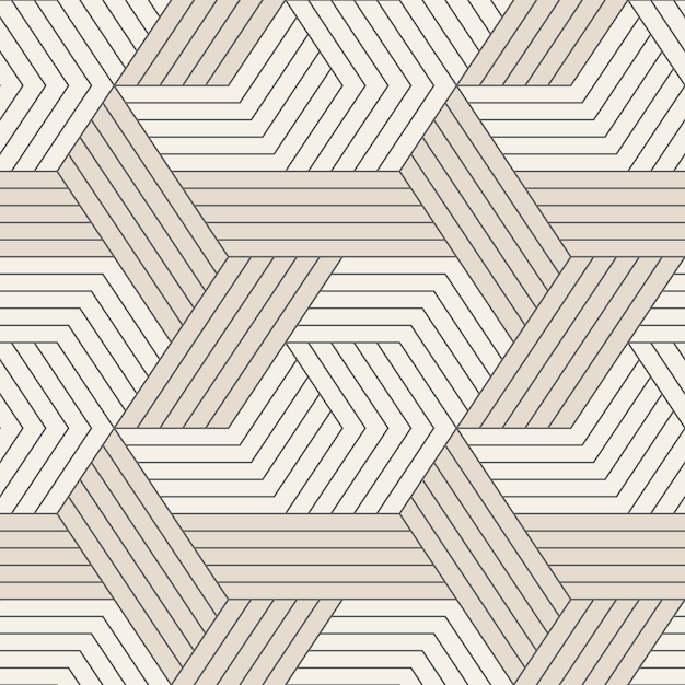 Premium Vector | Seamless pattern with symmetric geometric lines.