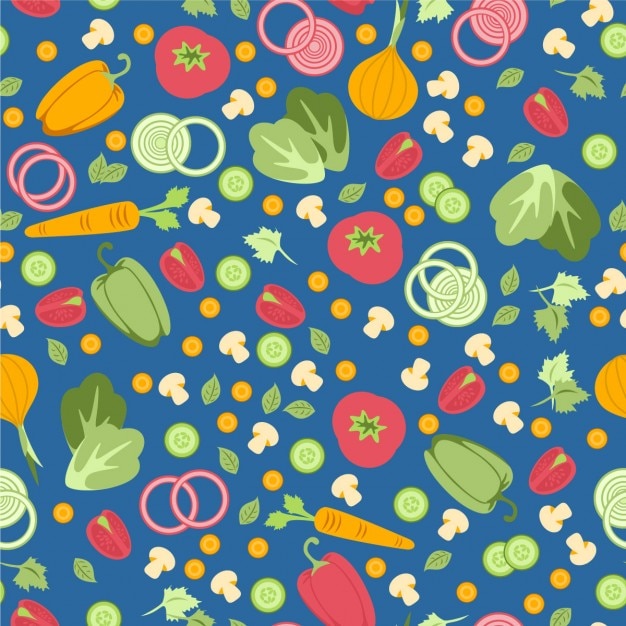 Seamless pattern with vegetables