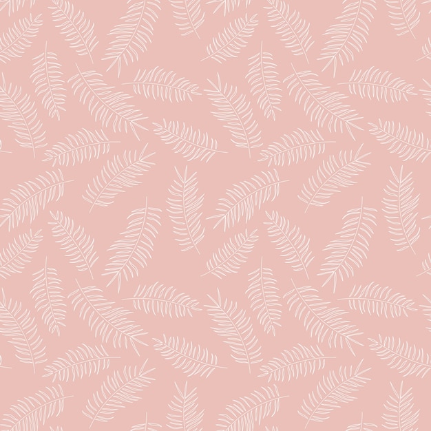 Seamless pattern with white tropical leaves on pink background Premium Vector Seamless pattern with white tropical leaves on pink background Premium Vector
