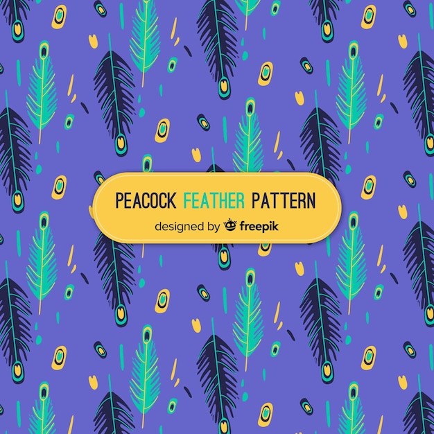 Download Seamless peacock feather pattern | Free Vector
