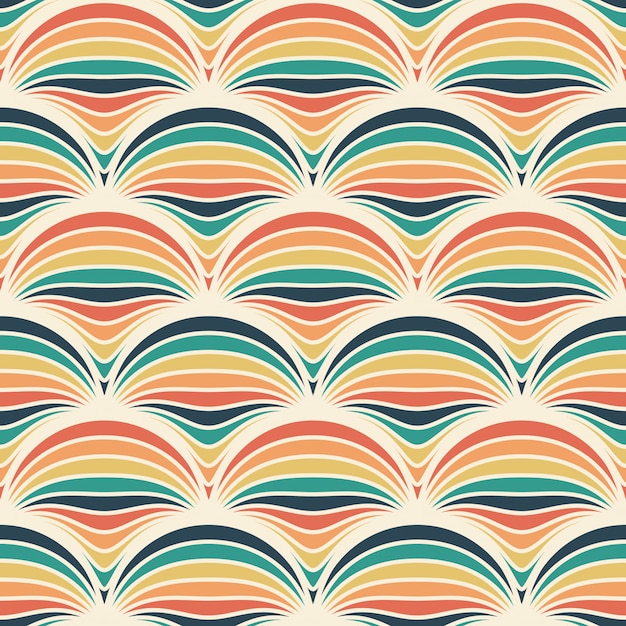 Seamless retro pattern background | Premium Vector