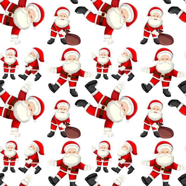 Premium Vector A seamless santa patterns