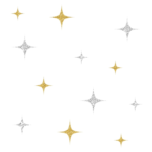 Premium Vector | Seamless silver and pink glitter star pattern background