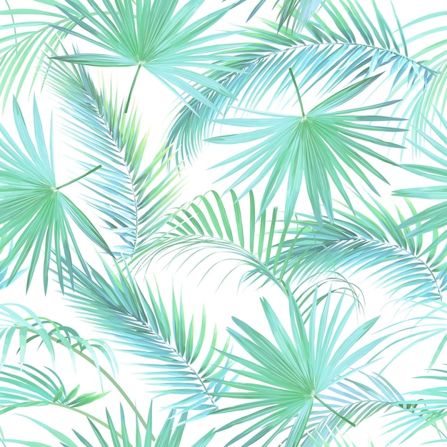 Premium Vector | Seamless tropical motif with leaves