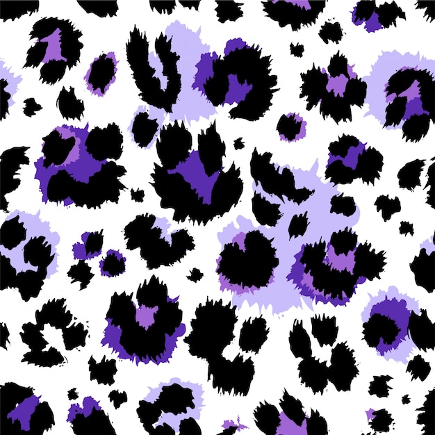 Premium Vector | Seamless ultraviolet violet purple leopard pattern