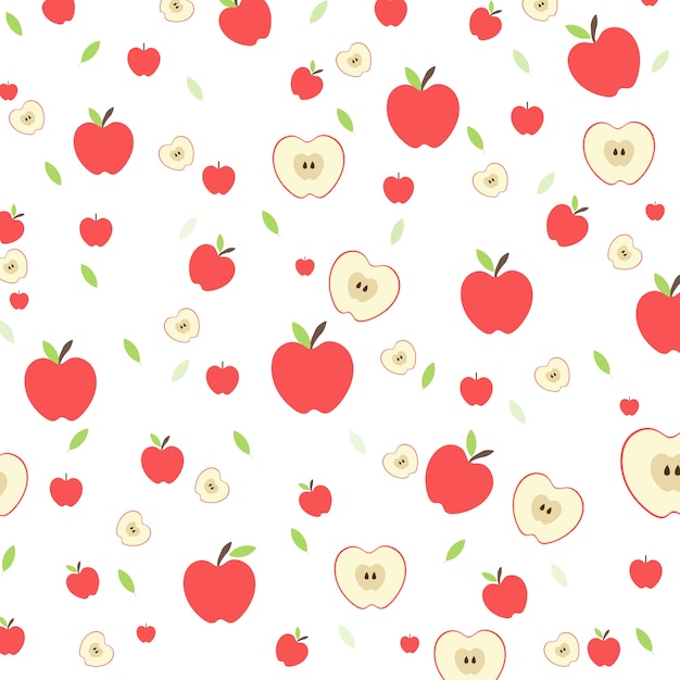 Premium Vector Seamless vector apple pattern