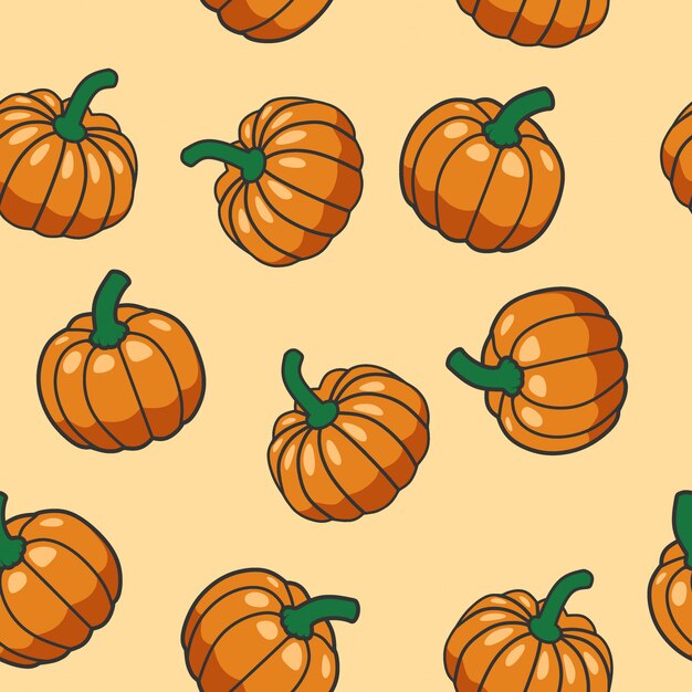 Download Seamless vector pattern of pumpkin | Premium Vector