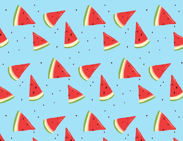 Premium Vector | Seamless water melon flower patterns