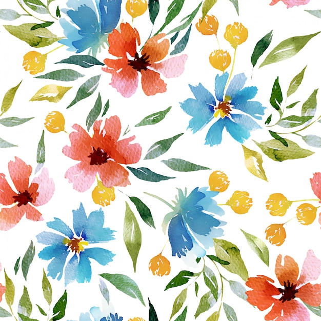 Premium Vector | Seamless watercolor pattern