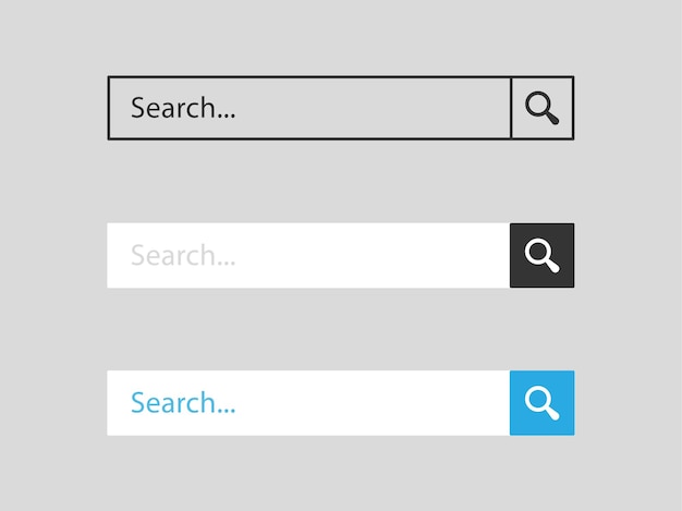 Premium Vector | Search bar template with magnifier icon or search ...
