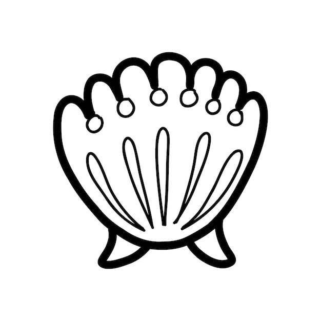 Premium Vector | Seashell sketch. vector illustration in doodle style