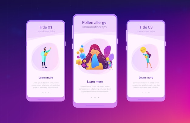 premium-vector-seasonal-allergy-app-interface-template