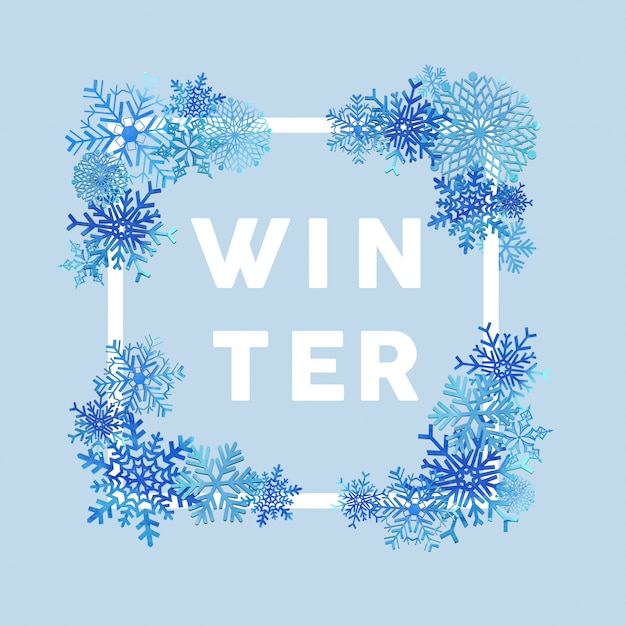 Premium Vector | Seasonal frame winter