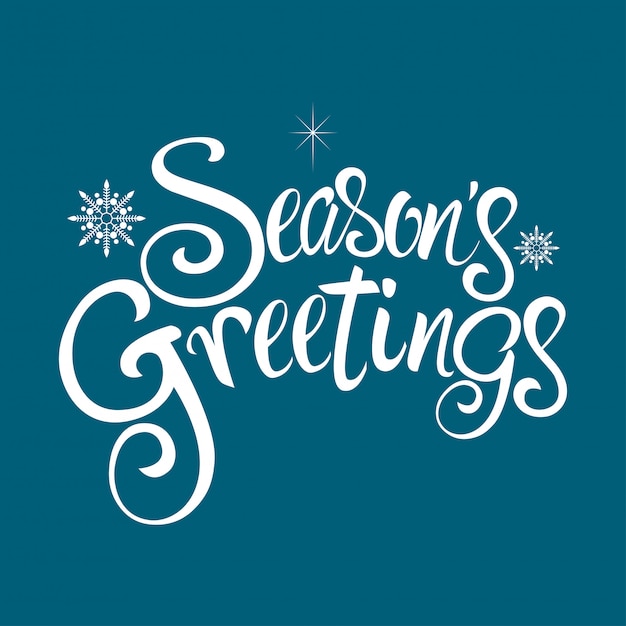 Premium Vector Seasons greetings text