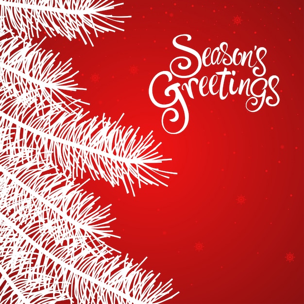 Premium Vector | Seasons greetings text