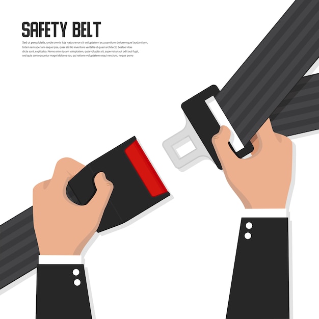 Premium Vector Seat belt illustration