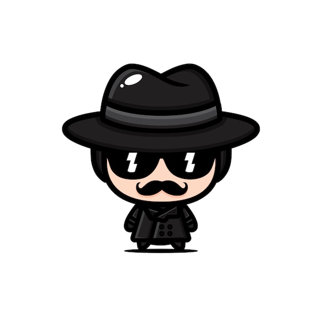 Secret agent character design | Premium Vector