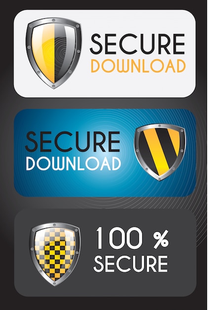 Secure icons | Premium Vector