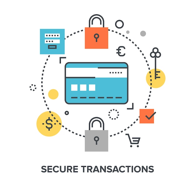 Premium Vector | Secure Transaction Concept