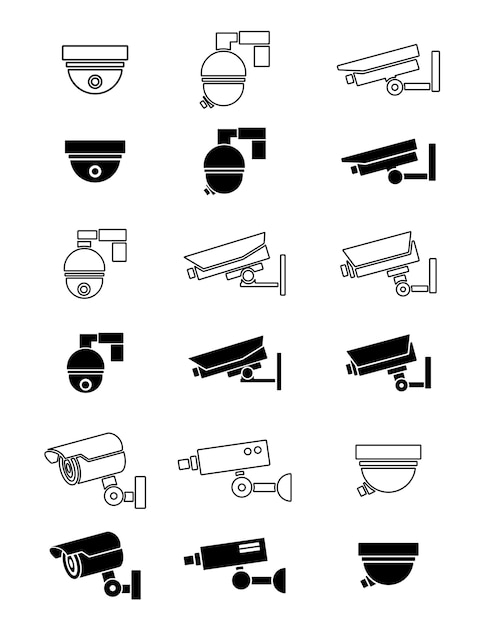 Download Free Security Camera Icons Premium Vector Use our free logo maker to create a logo and build your brand. Put your logo on business cards, promotional products, or your website for brand visibility.