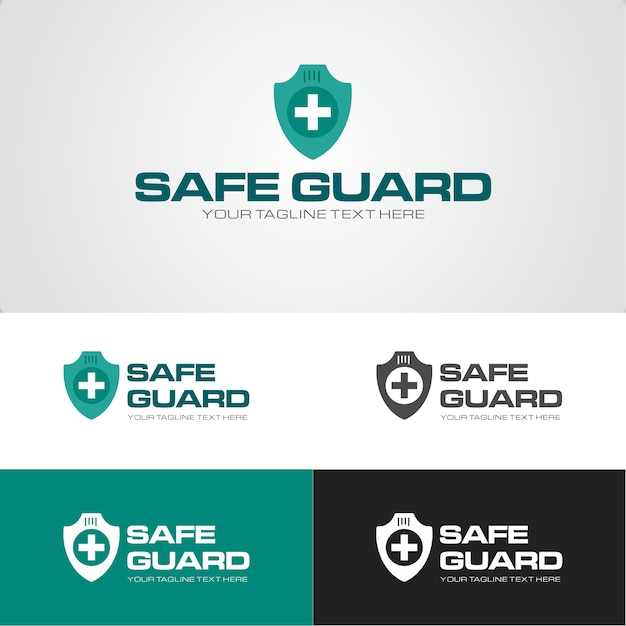 Security company logo design template Premium Vector